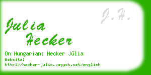 julia hecker business card